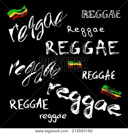Modern Lettering Poster In Reggae Style. Vector Isolated Typography For Your Design.