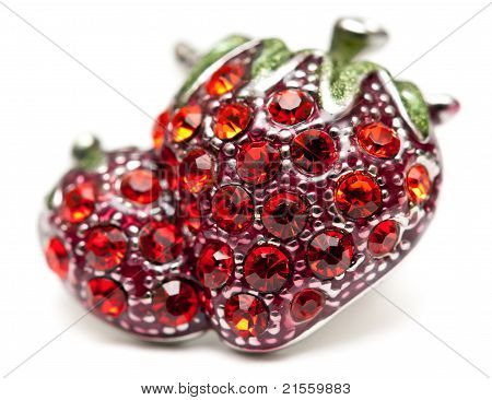 Spilla a forma di fragole