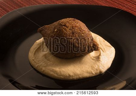 Kibbeh Or Kibe, Quibe With Hummus.