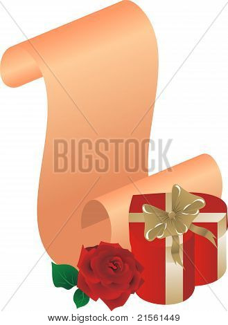 Rose und Geschenk zu den TERGRU...