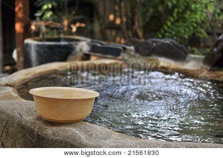 Japansk open air varm spa