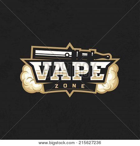 Modern vector professional logo emblem vape zone.