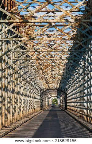 Old Bridge On The River Vistula In Tczew, Poland