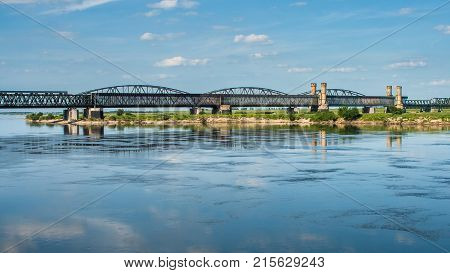 Old Bridge On The River Vistula In Tczew, Poland