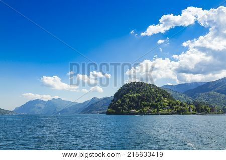 Beautiful Itailan Mountain Lake Como In Lombardy