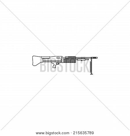 automatic Machine line Gun on white background