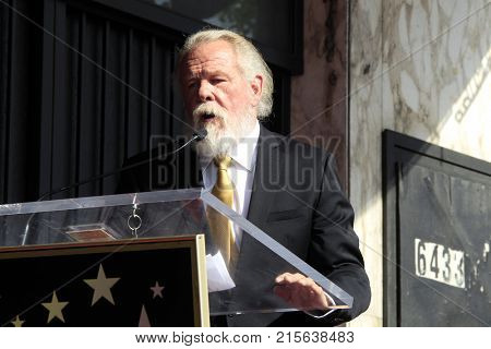 LOS ANGELES - NOV 20:  Nick Nolte at the Nick Nolte Star Ceremony on the Hollywood Walk of Fame on November 20, 2017 in Hollywood, CA