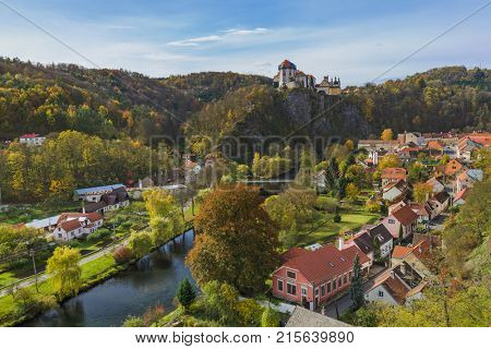 Castle Vranov nad Dyji in Czech Republic - travel and architecture background