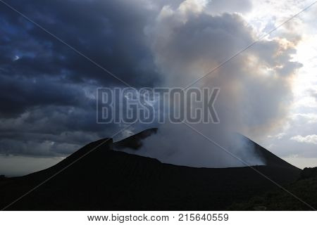 Beautiful sunset in the volcano Telica, Nicaragua