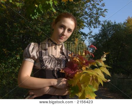 blumenstrauss im Herbst in einem park