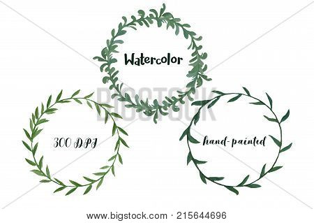 Watercolor Wedding Wreaths. Here is a 6 wedding wreaths performed by hand. Beauty wreaths for your design.