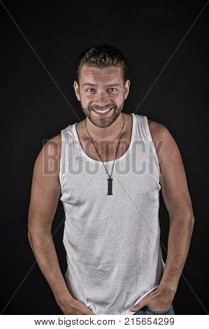 Handsome Mucho Guy In Vest.