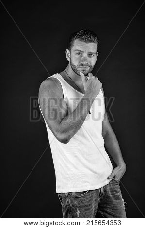 Handsome Mucho Guy In Vest.