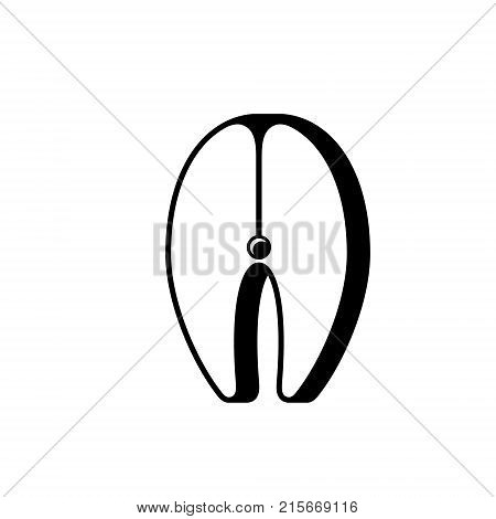 Fish steak icon. Salmon Tuna or Pangasius section piece of fish. Vector illustration isolated on white background.