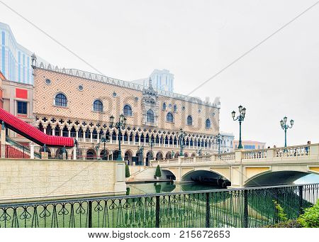 Macao China - March 8 2016: Macau luxury resort in Macao China.