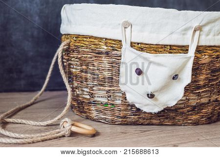 A Basket For Toys Made From Old Newspapers. Zero Waste