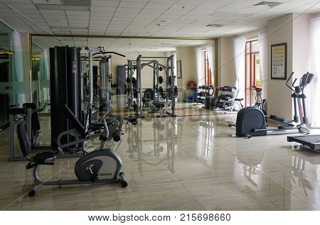 Gym Room Of Luxury Hotel In Dalat, Vietnam