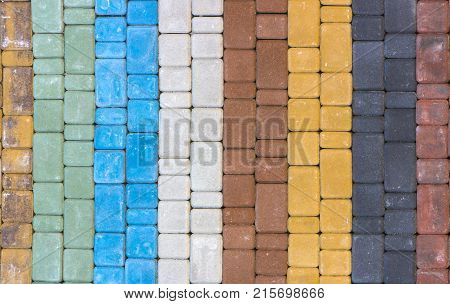 A sample of concrete paving slab for laying tracks.