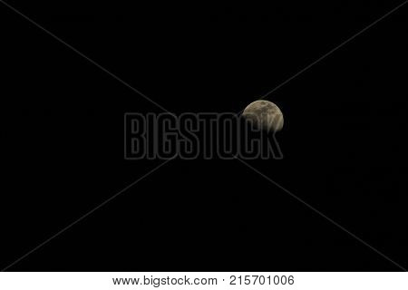 Moon at one of its phases seen from Mexico