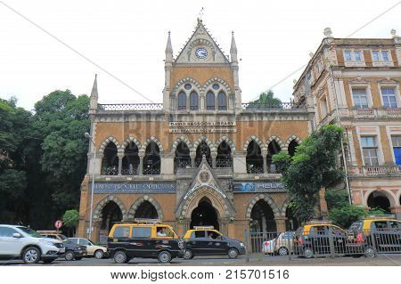 Mumbai India - October 11, 2017: David Sassoon Library Historical Building In Mumbai.
