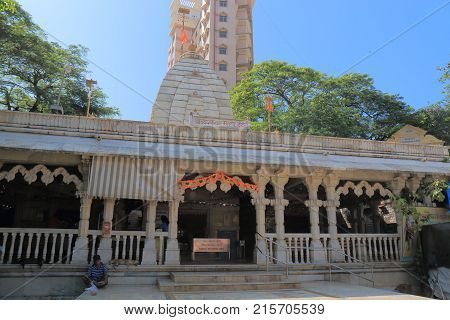Mumbai India - October 12, 2017: Unidentified People Visit Mahalakshmi Temple. Mahalakshmi Temple Is