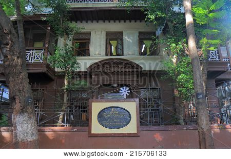 Mumbai India - October 12, 2017: Mani Bhavan Gandi Museum In Mumbai India