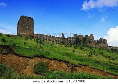 ruins of Coltesti medieval fortress in Alba county