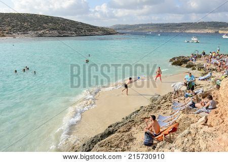 Blue Lagoon On Comino In Malta