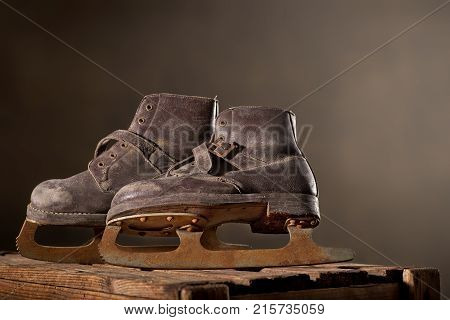 Old Rusty Ice Scates in the Attic