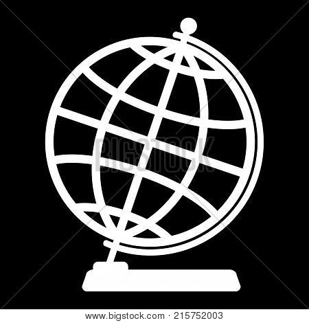 Silhouette of the globe on a dark background.