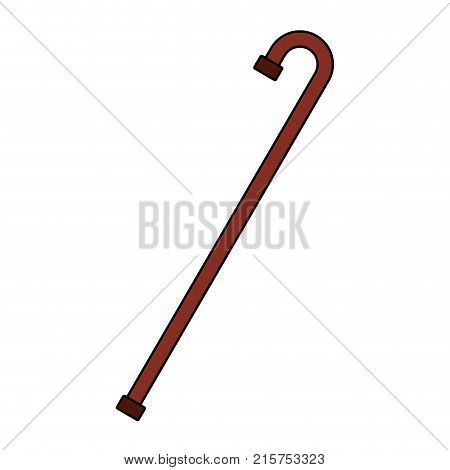 Wooden Cane Stick Help Walk Object