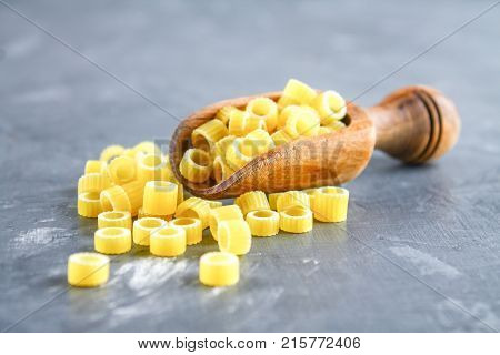 Ditalini Macaroni. Pasta Rings. Tubettini And Thimbles. Anellini.