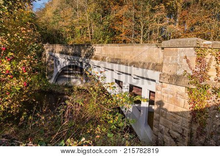 Meldon Road Bridge, over the River Wansbeck which rises