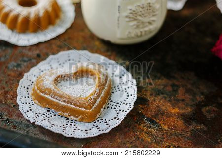 Sweet Vegetarian coockie in form of heart
