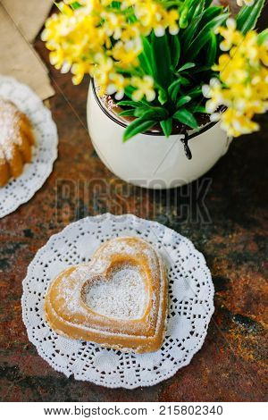 Sweet Vegetarian coockie in form of heart