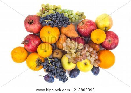 Fresh Fruits Isolated On A White Background