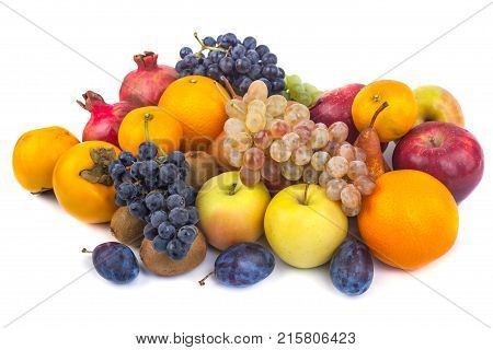 Fresh Fruits Isolated On A White Background