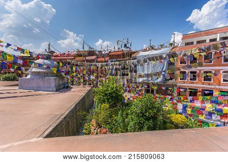 Part Of The Terrace On Which It Is Situated Boudanath