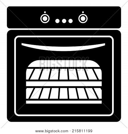 Kitchen stove icon. Simple illustration of kitchen stove vector icon for web