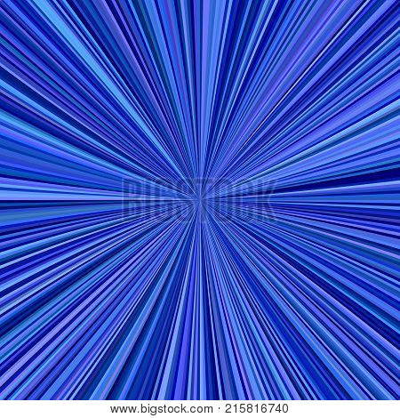 Abstract ray burst background from radial stripes in blue tones - vector design