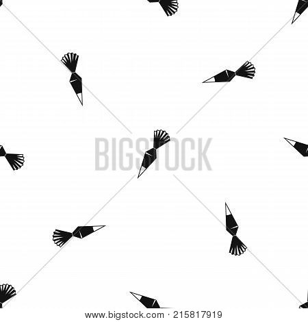 Cotton icing bag pattern repeat seamless in black color for any design. Vector geometric illustration