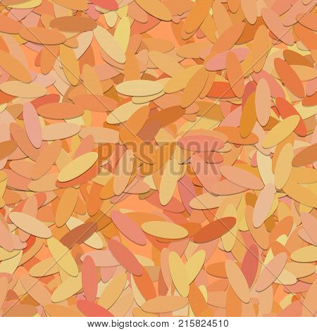 Abstract seamless geometric ellipse background pattern - vector illustration from rounded shapes in orange tones with shadow effect