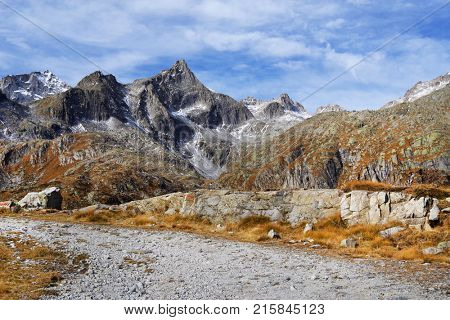 Autumn landscape in Adamello - Presanella Alpine Group, Italy, Europe