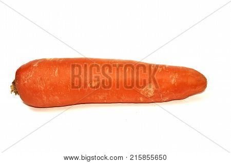 One whole carrots isolated on a white background. Isolate.