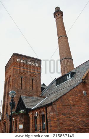 Liverpool, England - August 10, 2013: A Building Of Victorian Pumphouse At Albert Dock, Liverpool, M