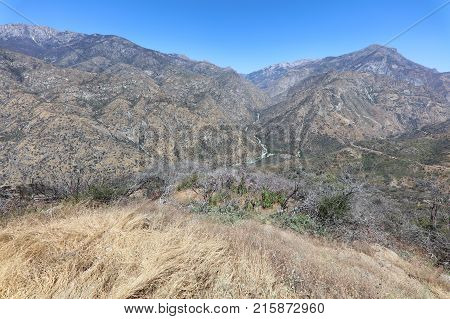 Kings River Canyon in Kings Canyon and Sequioa National Park. California. USA