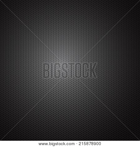 Abstract industrial background with metal carbon grid of hexagonal structure vector illustration