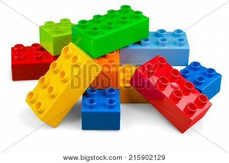 Color colorful plastic toy blocks plastic blocks toy blocks