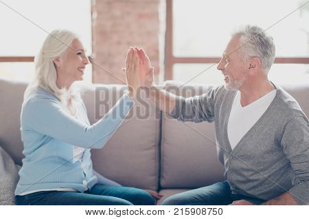 They Are The Best Friend And Have Strong Family! Happy Cute Charming Couple Of Old People Who Are Gi