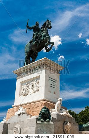 Plaza De Oriente In Madrid, Spain
